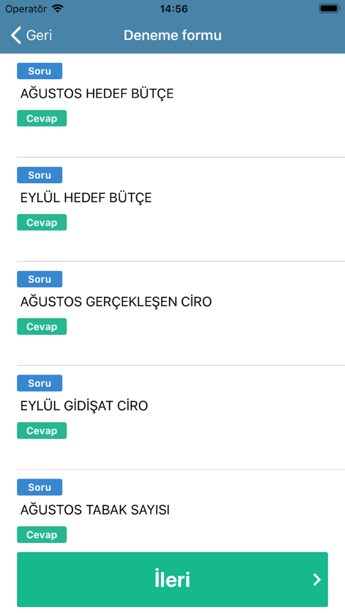 RobotPOS Denetim Formları
