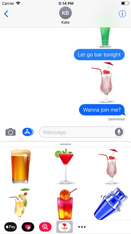 Alcohol Cocktail Bar Stickers