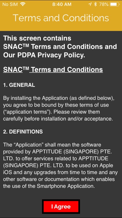 ILC SNAC APP