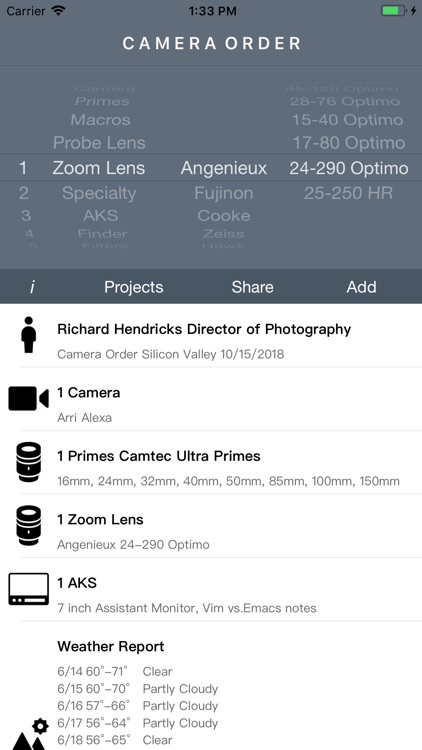 Camera Order Scout