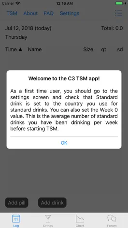 Game screenshot TSM Drink Log apk