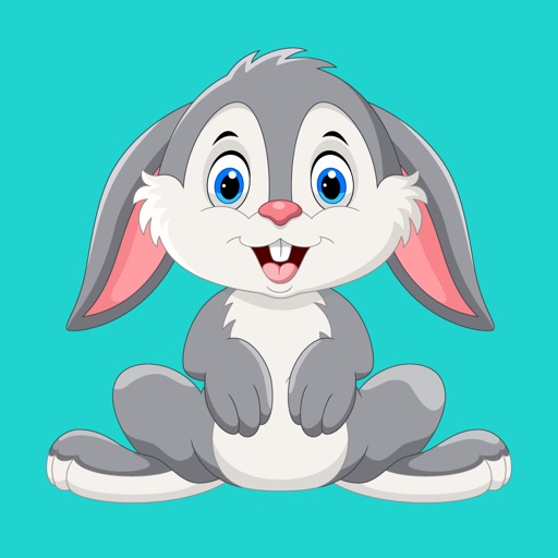 Animated Grey Bunny Icon