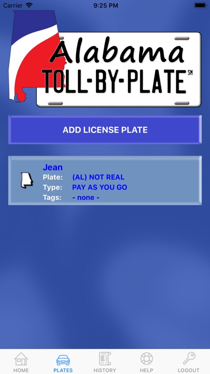 Alabama Toll-By-Plate