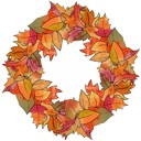 Glitter Fall Leaves Stickers