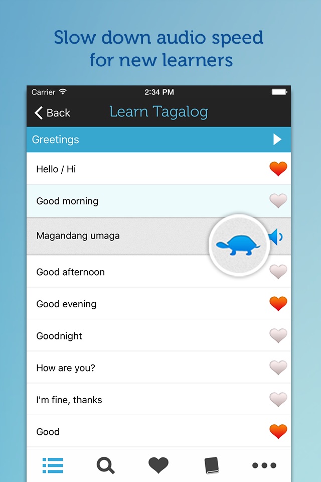Learn Tagalog - Phrasebook screenshot 2