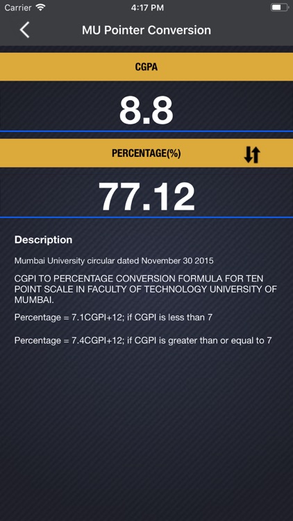 CGPA to Percentage Convertor screenshot-3