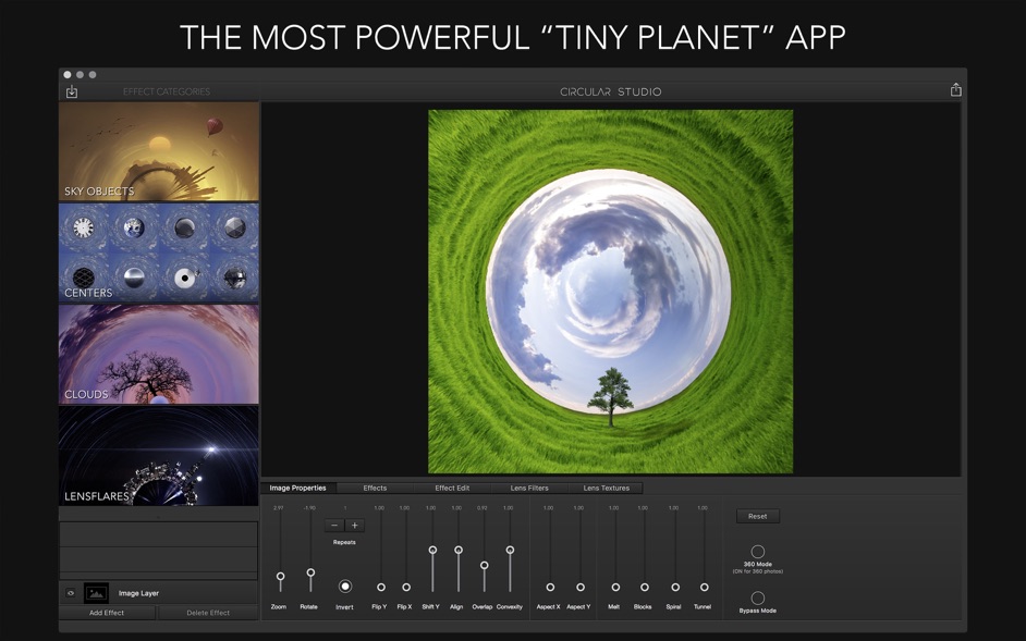 Circular Studio 2.1  Powerful tiny planet photo editor