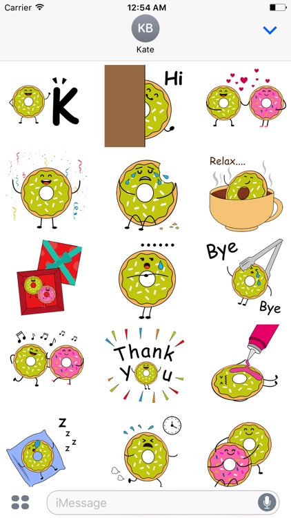 Animated Lovers Donut Stickers