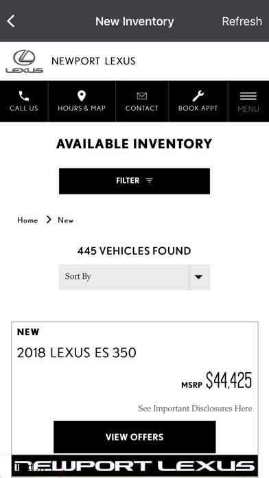 Newport Lexus Dealer App screenshot 3