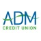 ADM Credit Union Mobile Banking allows you to check balances, view transaction history, transfer funds, and pay loans on the go