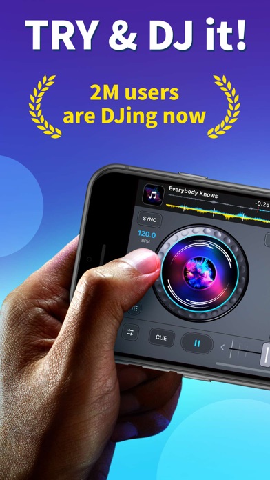 How to cancel & delete DJ it! - Music Mixer from iphone & ipad 1