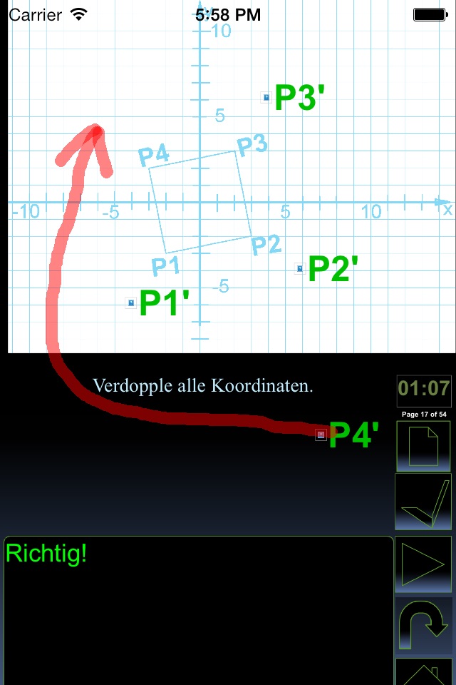 mathapp LU6 Koordinaten screenshot 2