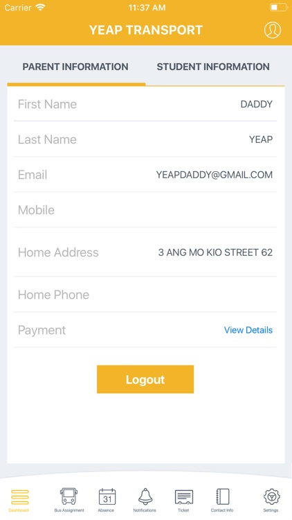 Yeap Transport Parent App screenshot-5