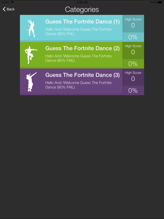 Quiz Dance Emotes For Fortnite App Price Drops - screenshot 1 for quiz dance emotes for fortnite
