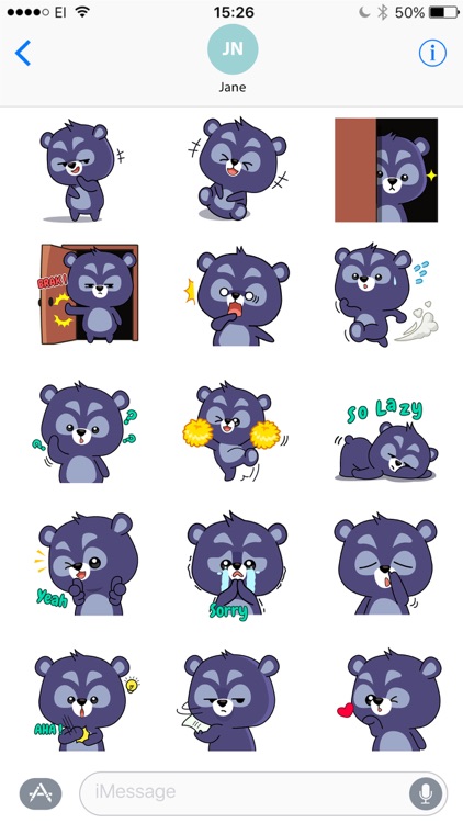 Black Bear Bao Bao Stickers