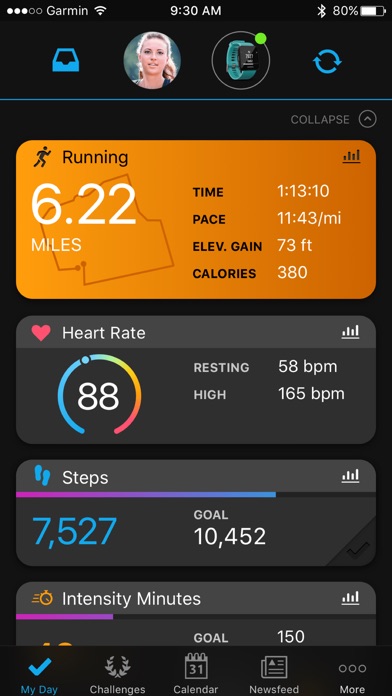 Garmin Connect™のスクリーンショット1 Garmin Connect™のスクリーンショット1
