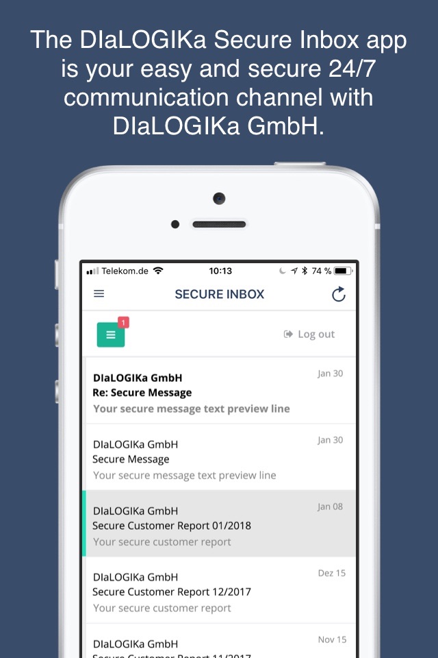 DIaLOGIKa Secure Inbox screenshot 4