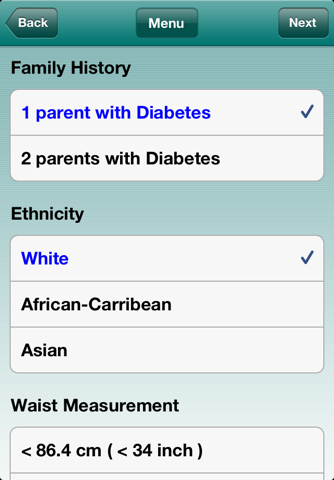 Your Diabetes Risk Calculator screenshot 2