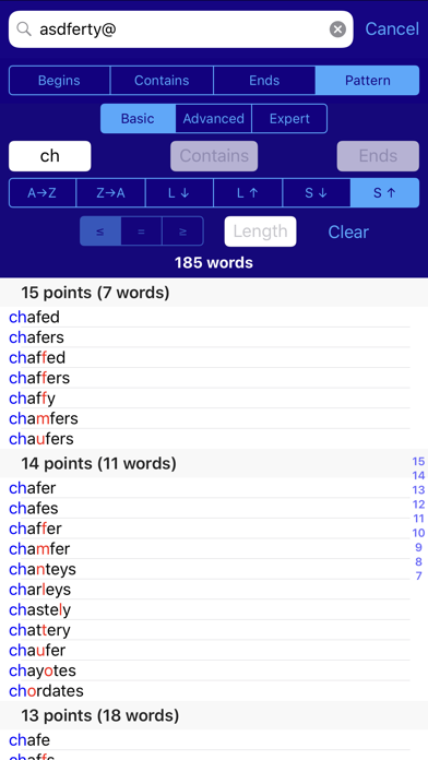 Lexica Word Finder for Scrabble (International) screenshot 5