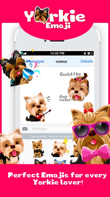 Yorkie Dog Emoji Stickers