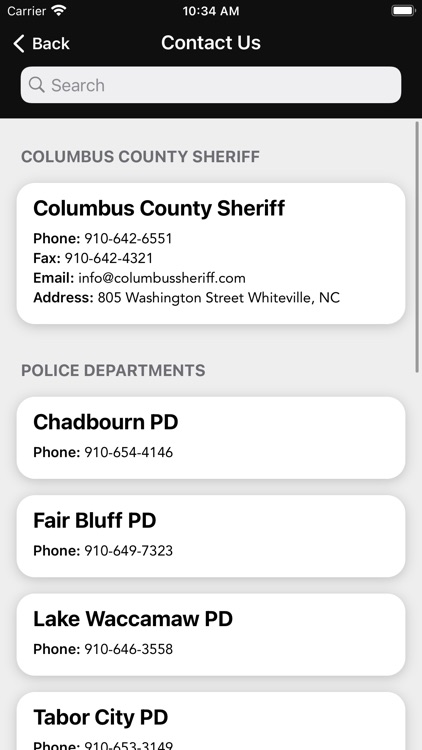 Columbus County Sheriff