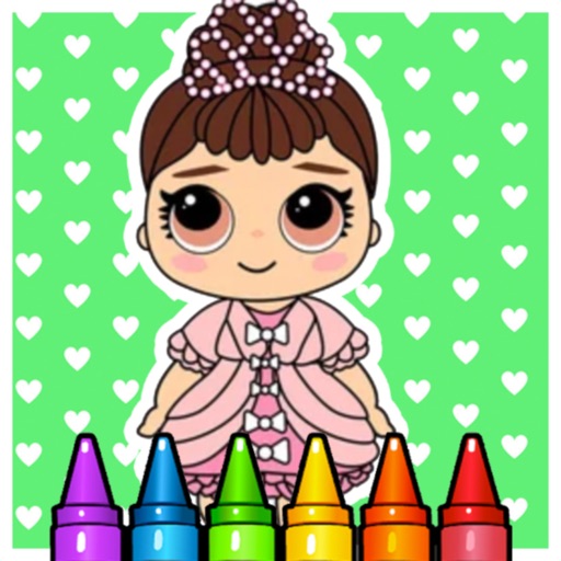 Doll Dresses Coloring Book Icon