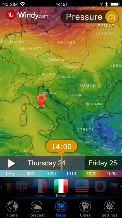 3D EARTH the weather forecast
