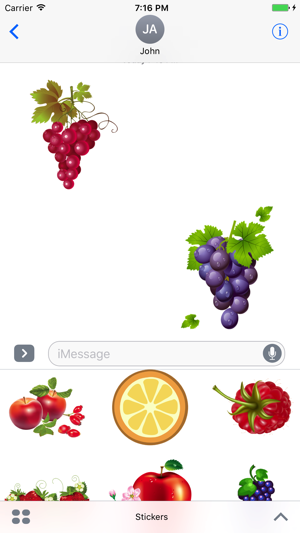 Cartoon Fruits for iMessage