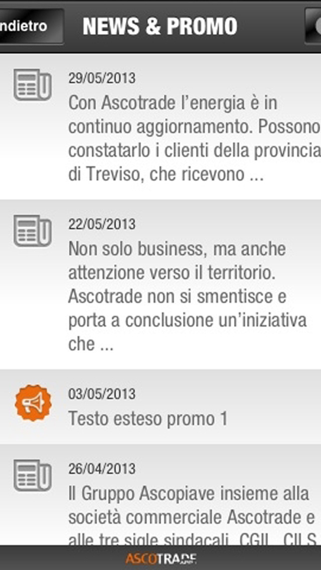Ascotrade App gas e luce