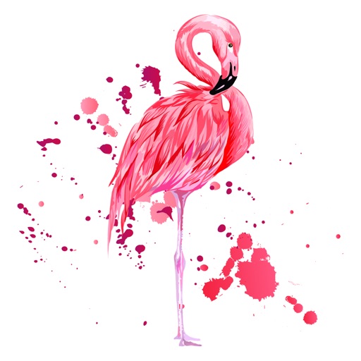Download Watercolor Flamingo Stickers by Neeraj