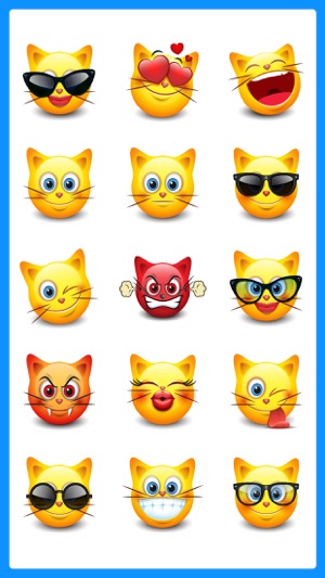 Cute Cats Emojis Stickers Pack