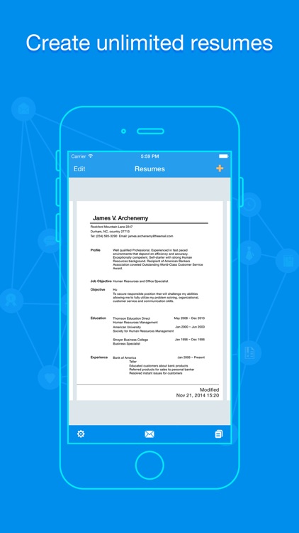 apps to make a resume free