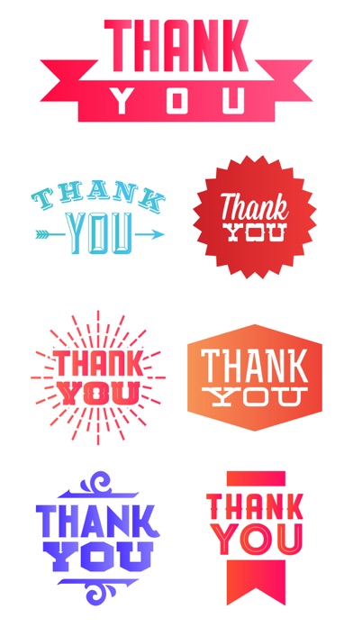 Thank You Typography Stickers screenshot 3