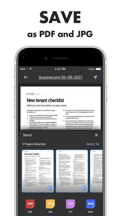 Scanner Lens: scan to pdf