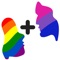 Icon LGBT Quiz Flags Merge