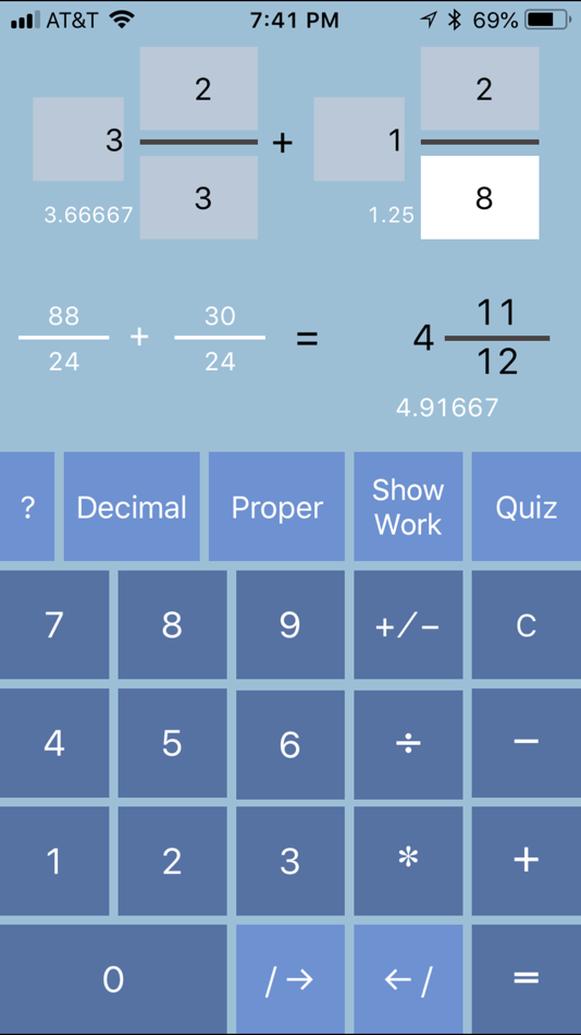 calculator with work