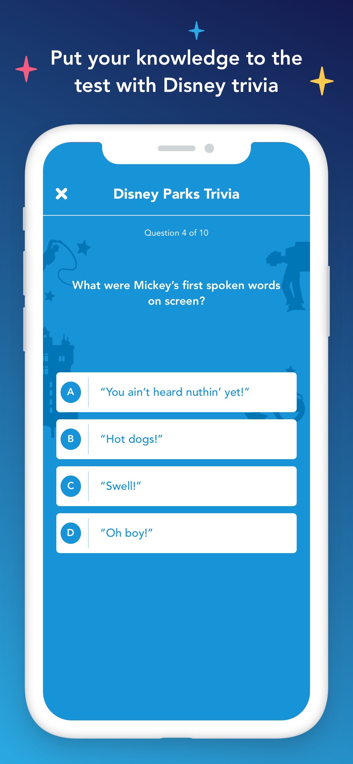 Screenshot do app Play Disney Parks
