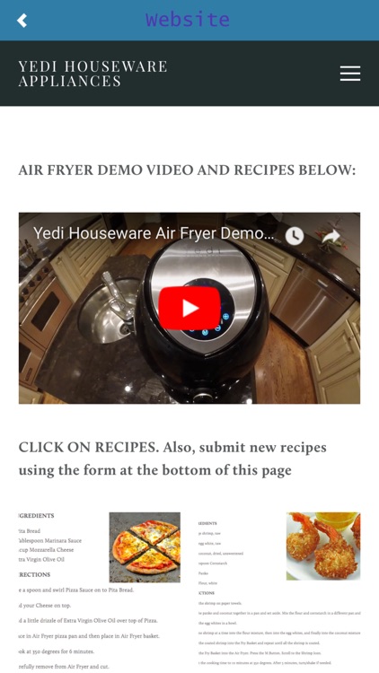 Yedi discount houseware recipes