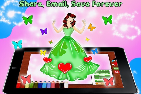 Lovely Princess Coloring Book screenshot 2