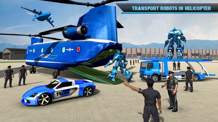 Police Robot Car Transport screenshot-5