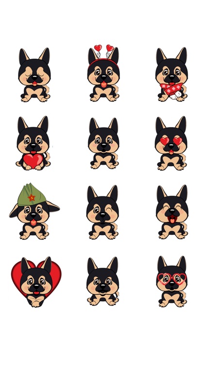 German Shepherd Emojis.