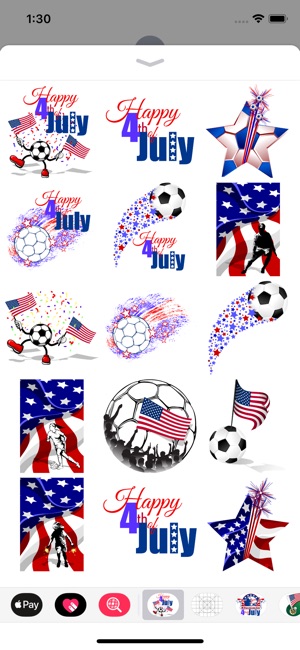 Soccer 4th of July Stickers(圖1)-速報App