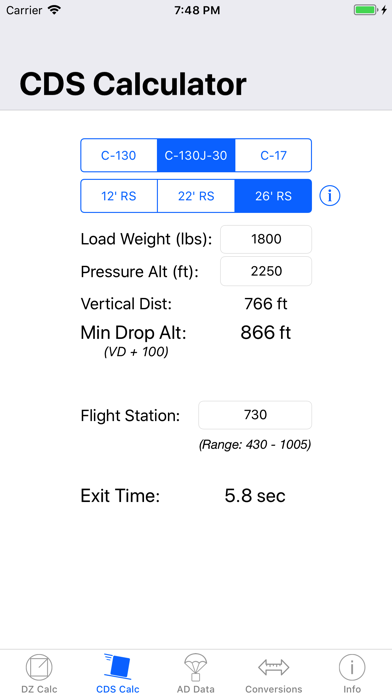 DZ Calc: Drop Zone Calculator Screenshot 3