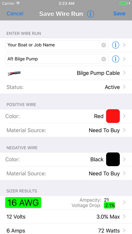 DC Wire Sizer