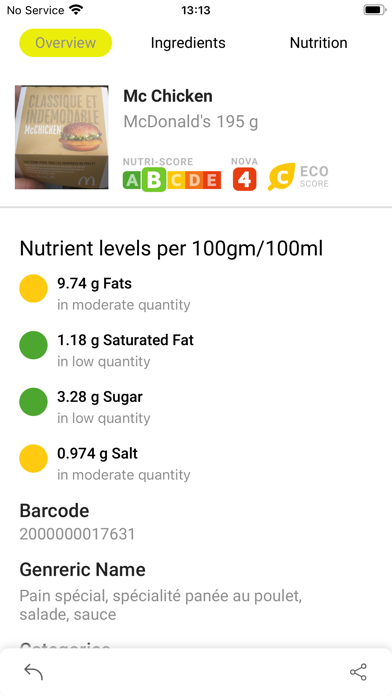 Food Scanner - Barcode screenshot 3
