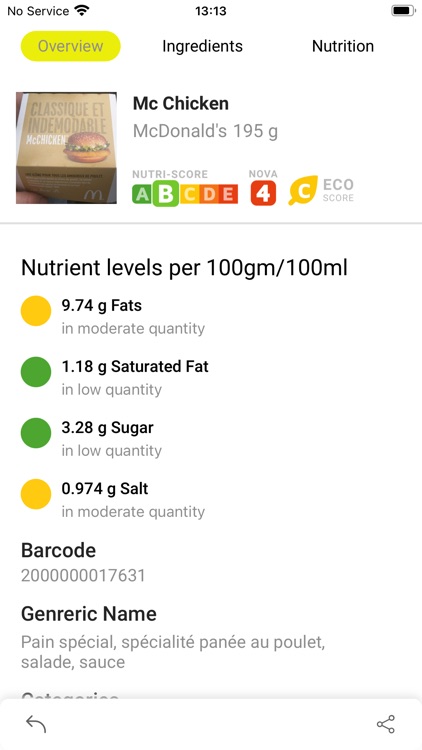 Food Scanner - Barcode