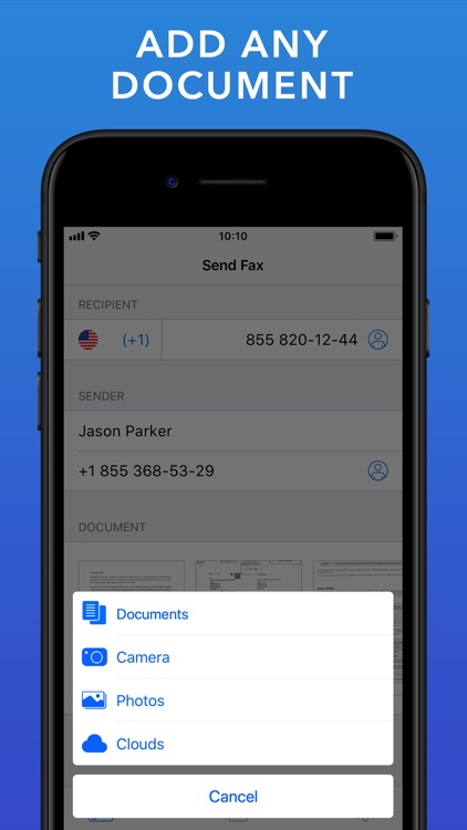 FAX: Send Fax from iPhone