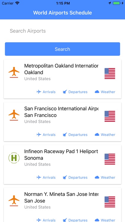 World Airports Schedule