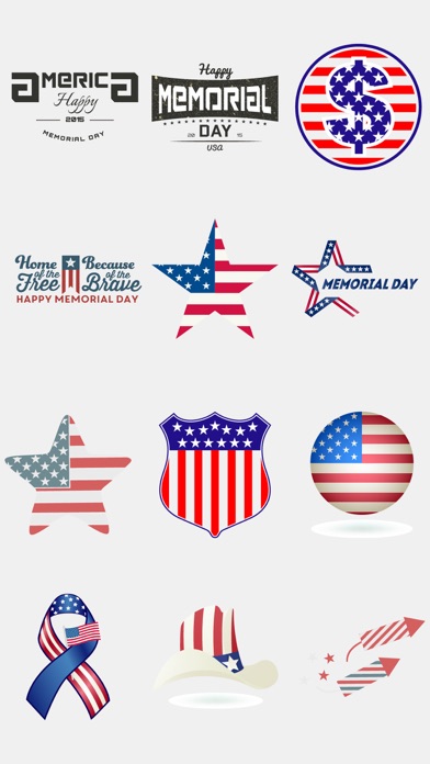 Memorial Day Text Stickers App screenshot 3
