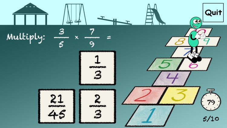 Hopscotch - Multiply Fractions